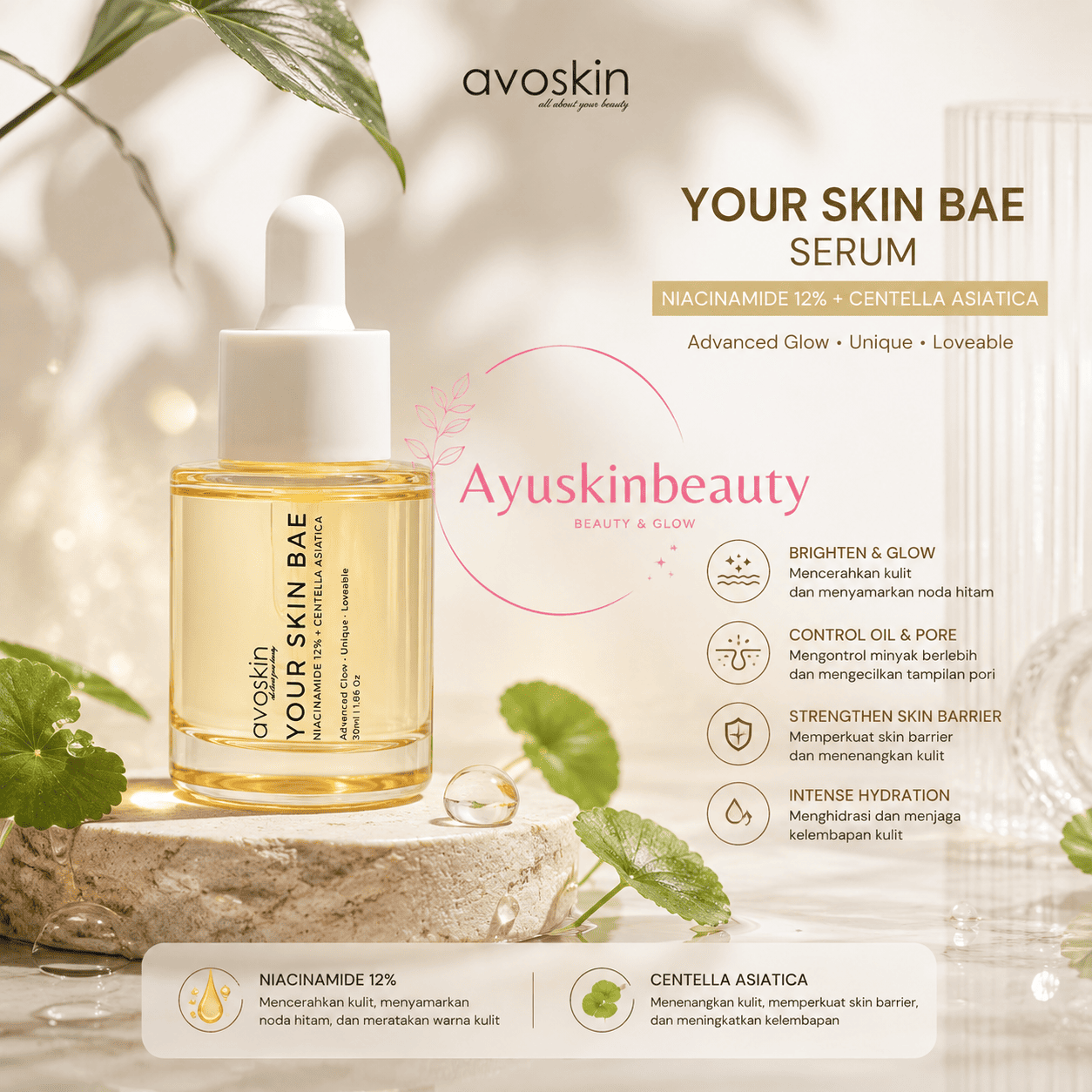 Avoskin Your Skin Bae Niacinamide 12% + Centella Asiatica