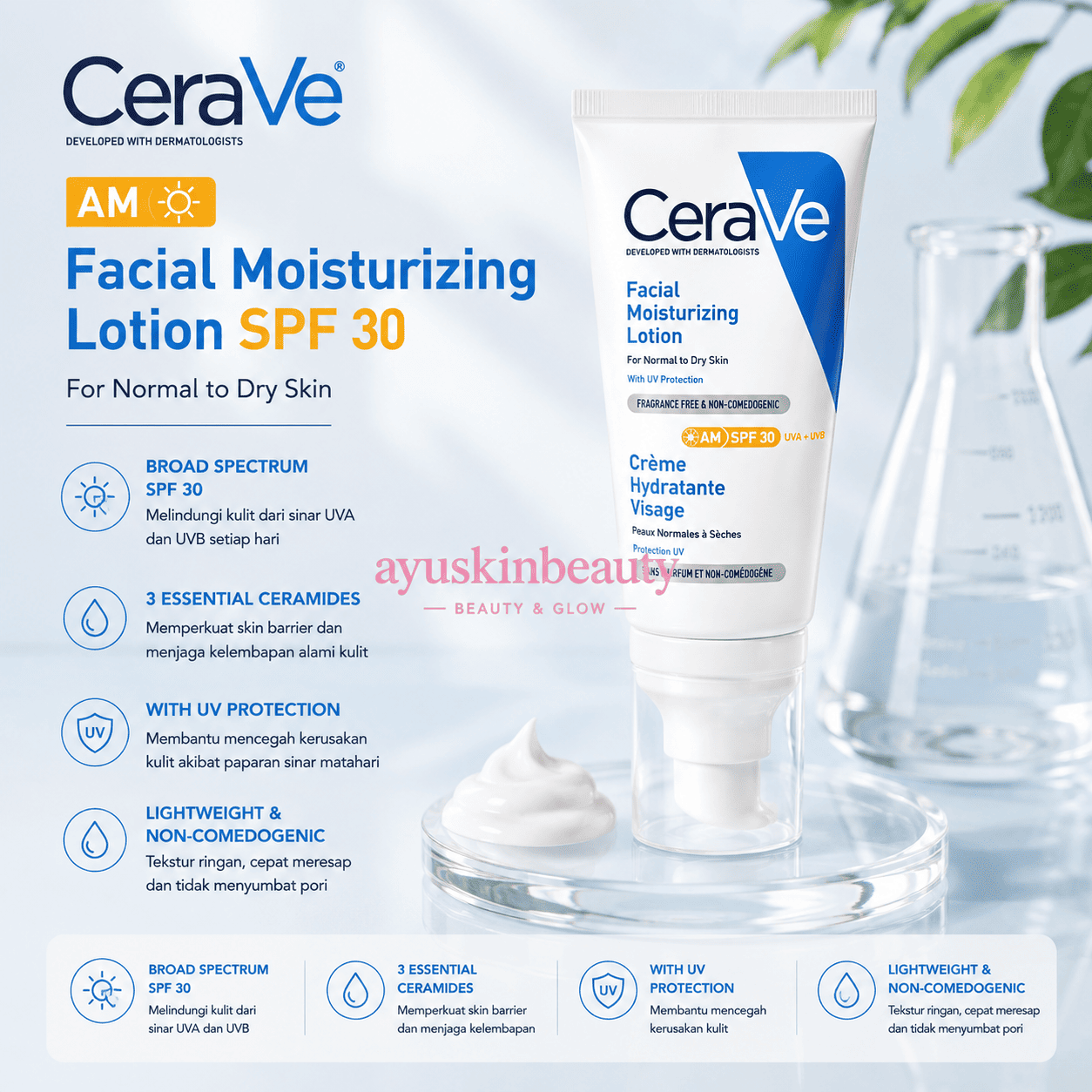 CeraVe AM Facial Moisturizing Lotion SPF 30