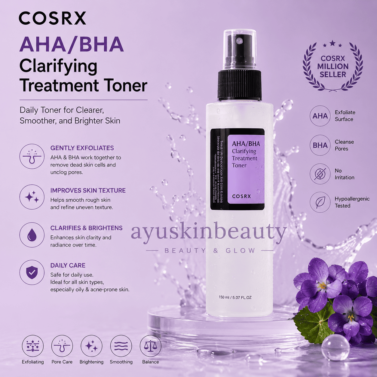 COSRX AHA/BHA Clarifying Treatment Toner