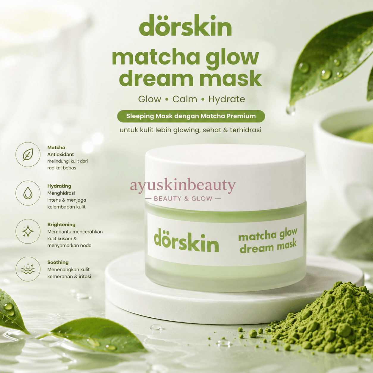 Dorskin Matcha Glow Dream Mask