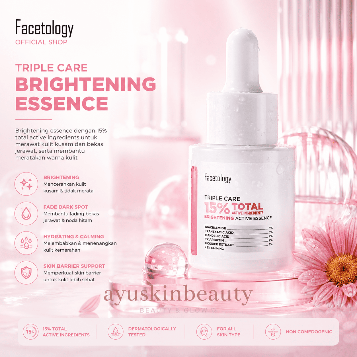 Facetology Triple Care Brightening Essence