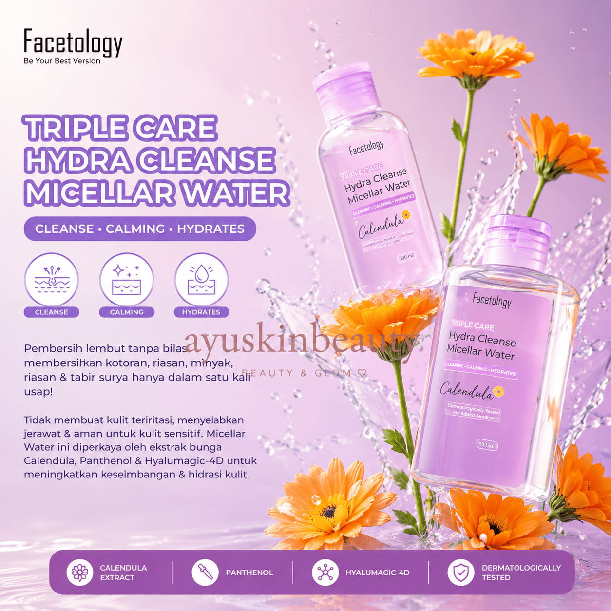 Facetology Triple Care Hydra Cleanse Micellar Water