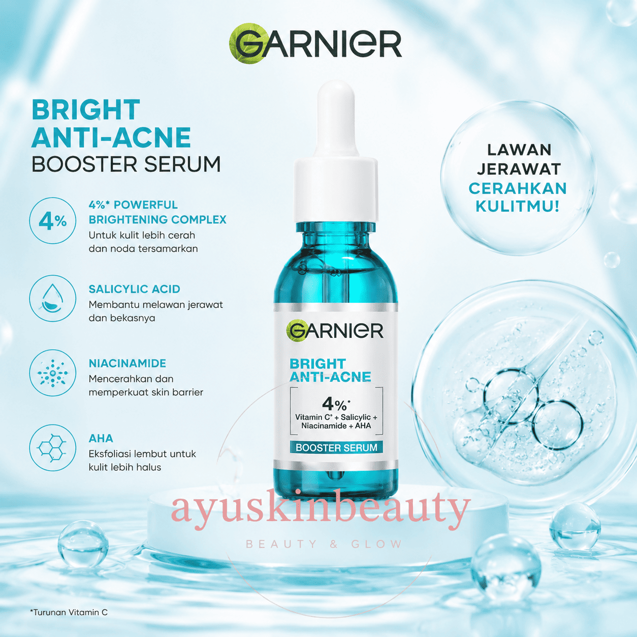 Garnier Bright Complete Anti-Acne Booster Serum