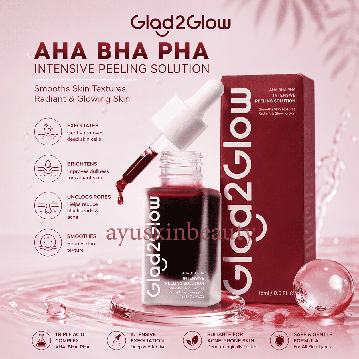 Glad2Glow AHA BHA PHA Intensive Peeling Solution