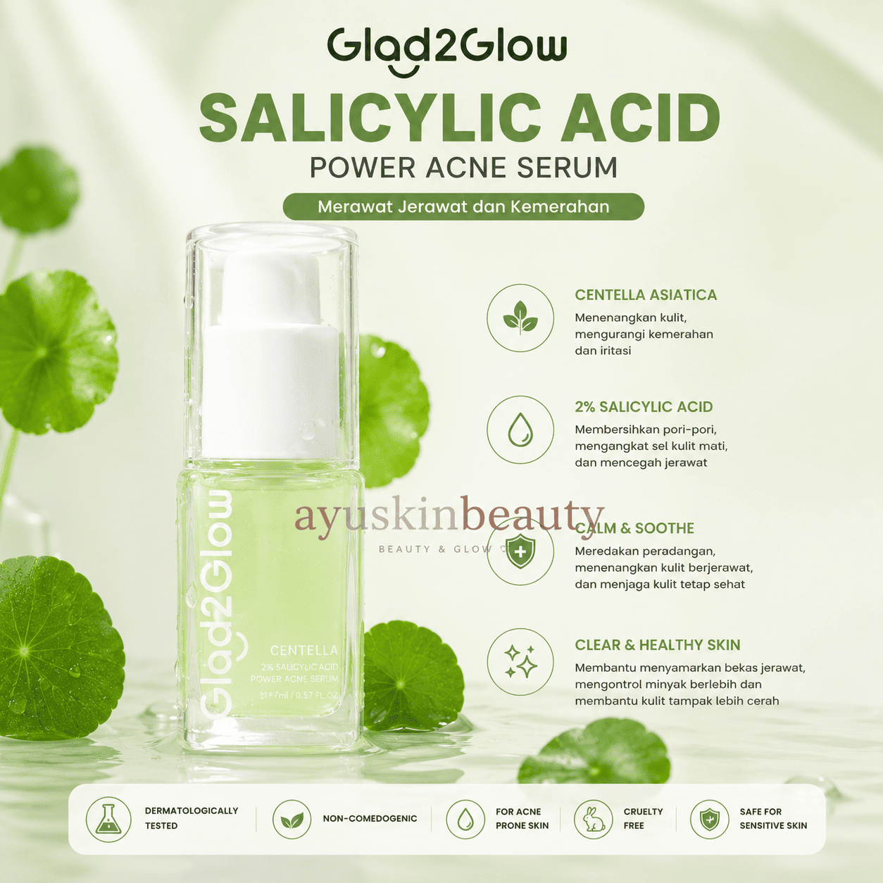 Glad2Glow Salicylic Acid Power Acne Serum