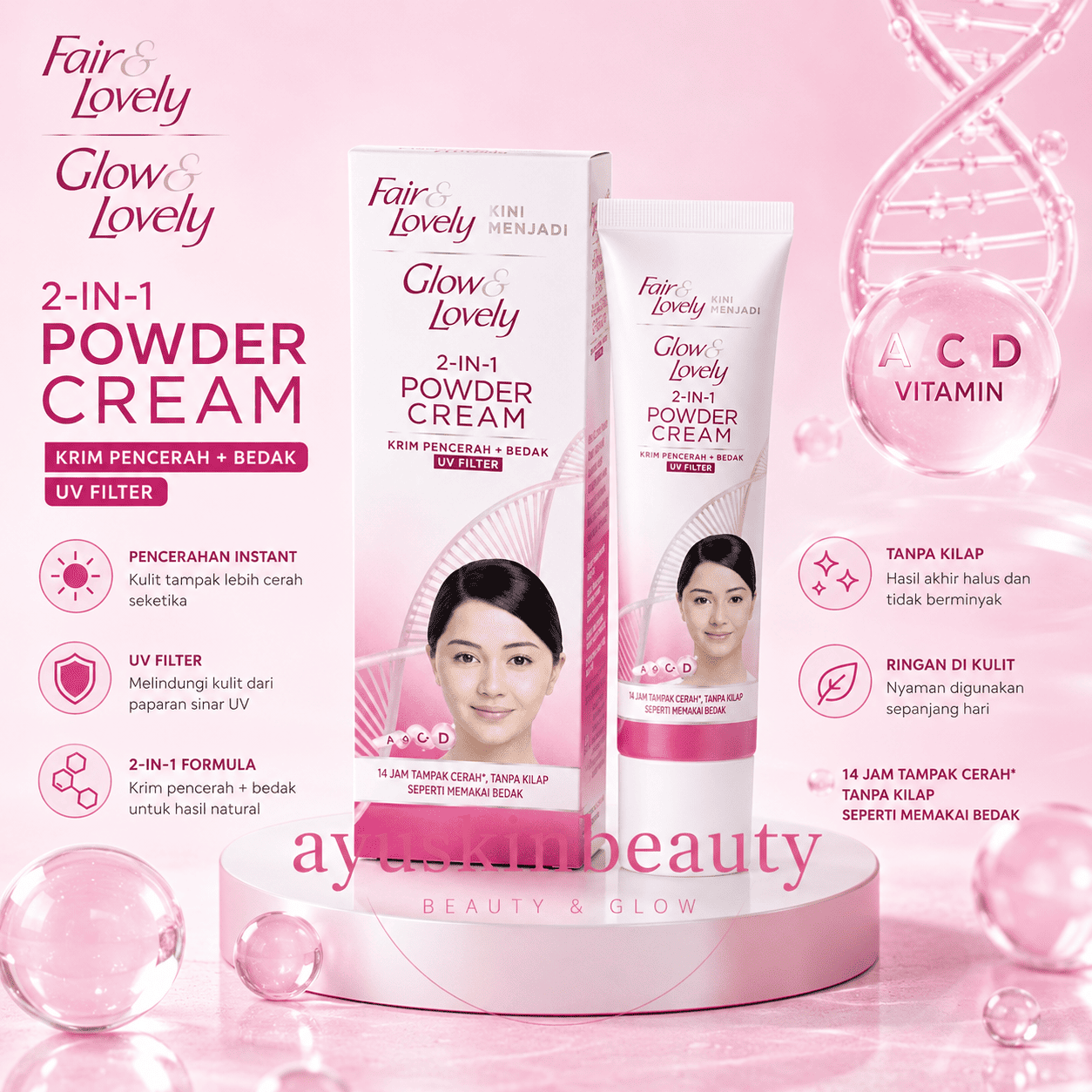 Glow & Lovely 2-in-1 Powder Cream
