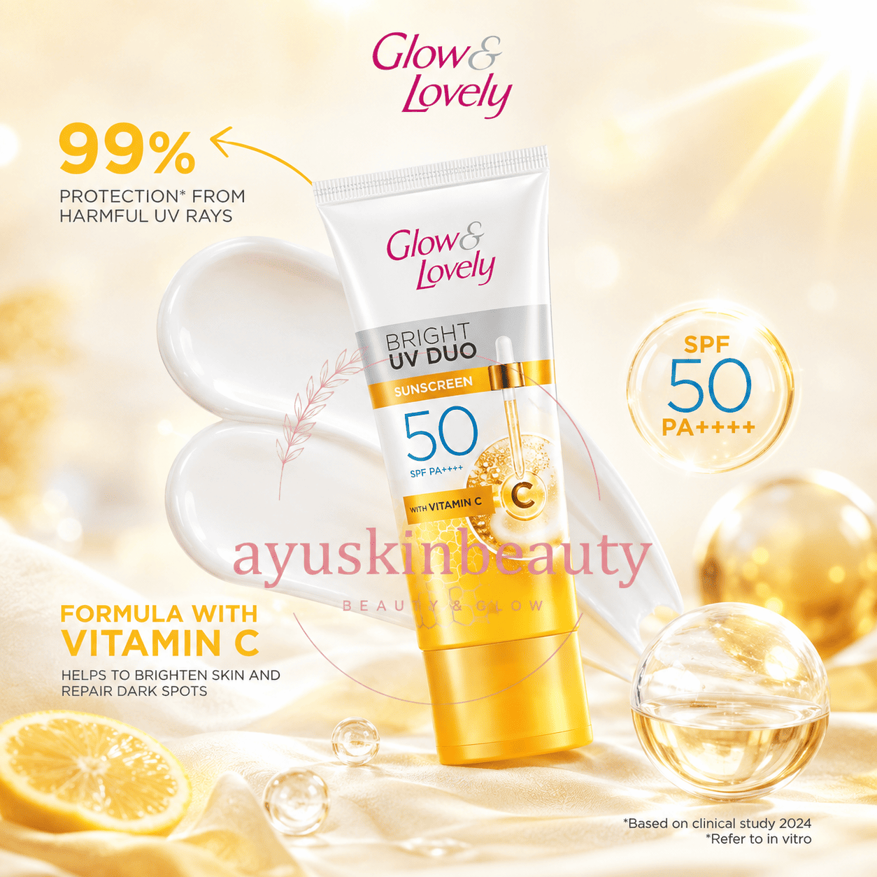 Glow & Lovely Bright UV Duo Sunscreen SPF 50 PA++++