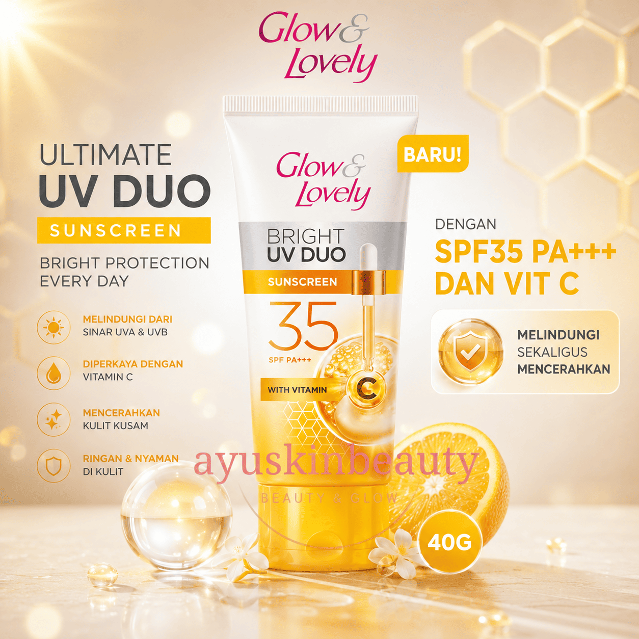 Glow & Lovely Ultimate UV Duo Sunscreen SPF 35 PA+++