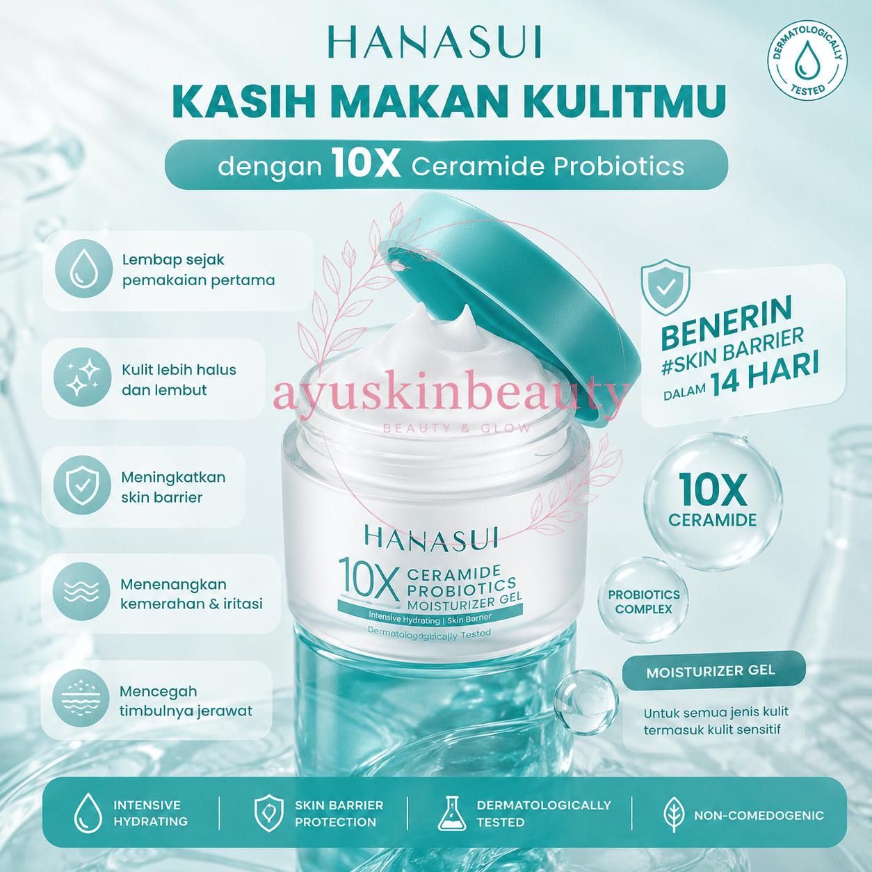 Hanasui Ceramide Probiotics Moisturizer Gel