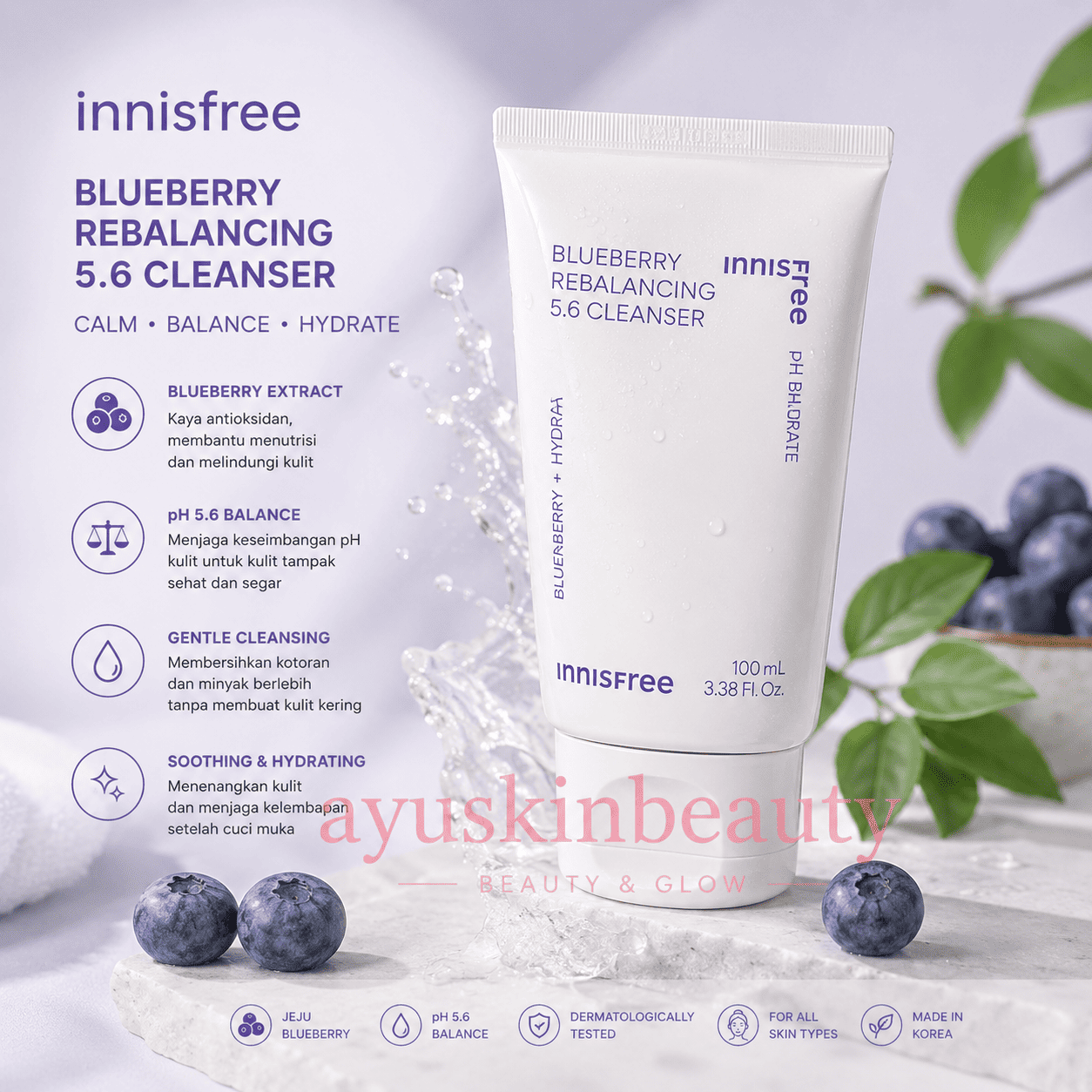 Innisfree Blueberry Rebalancing 5.6 Cleanser