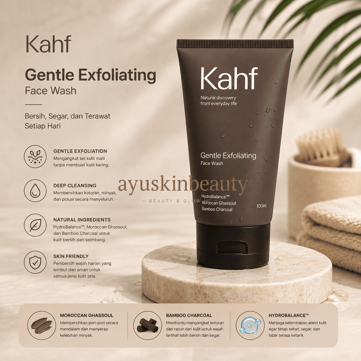 Kahf Face Wash Gentle Exfoliating Cleanser