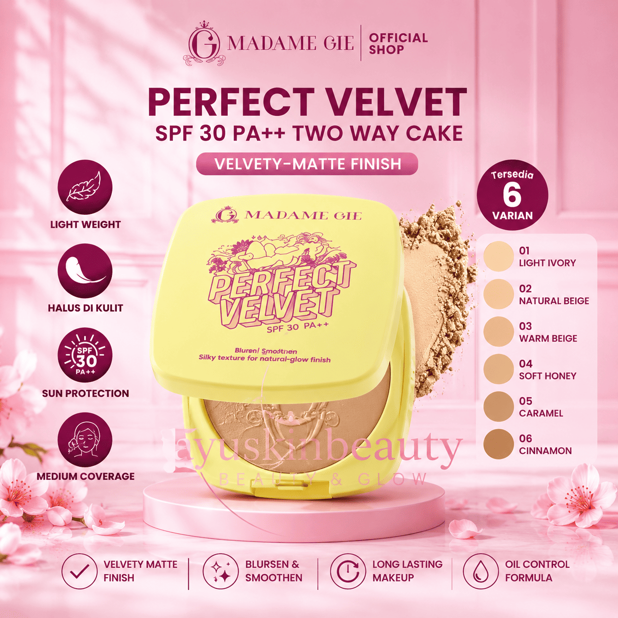 Madame Gie Perfect Velvet SPF 30 PA++ Two Way Cake