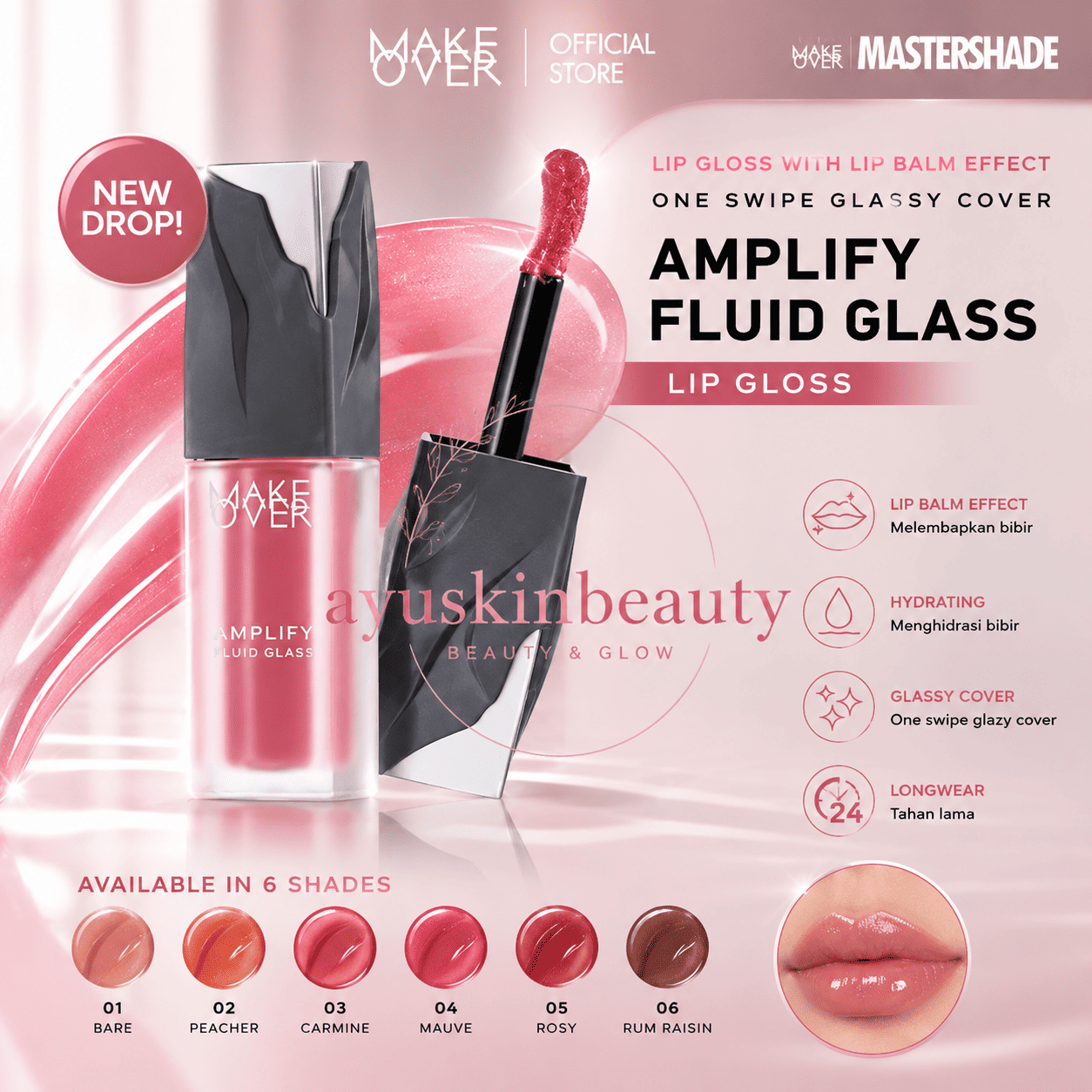 Make Over Amplify Fluid Glass Lip Gloss