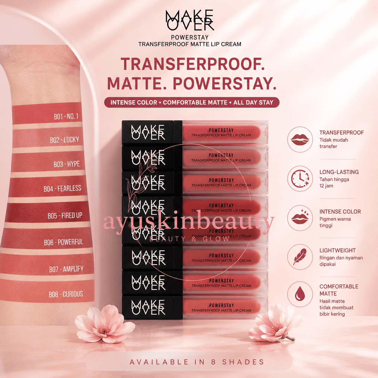 Make Over Powerstay Transferproof Matte Lip Cream