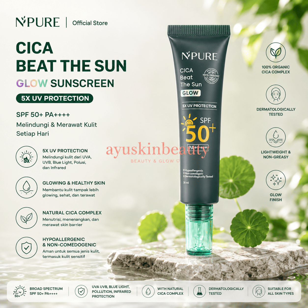 N'Pure Cica Beat The Sun SPF 50 PA++++