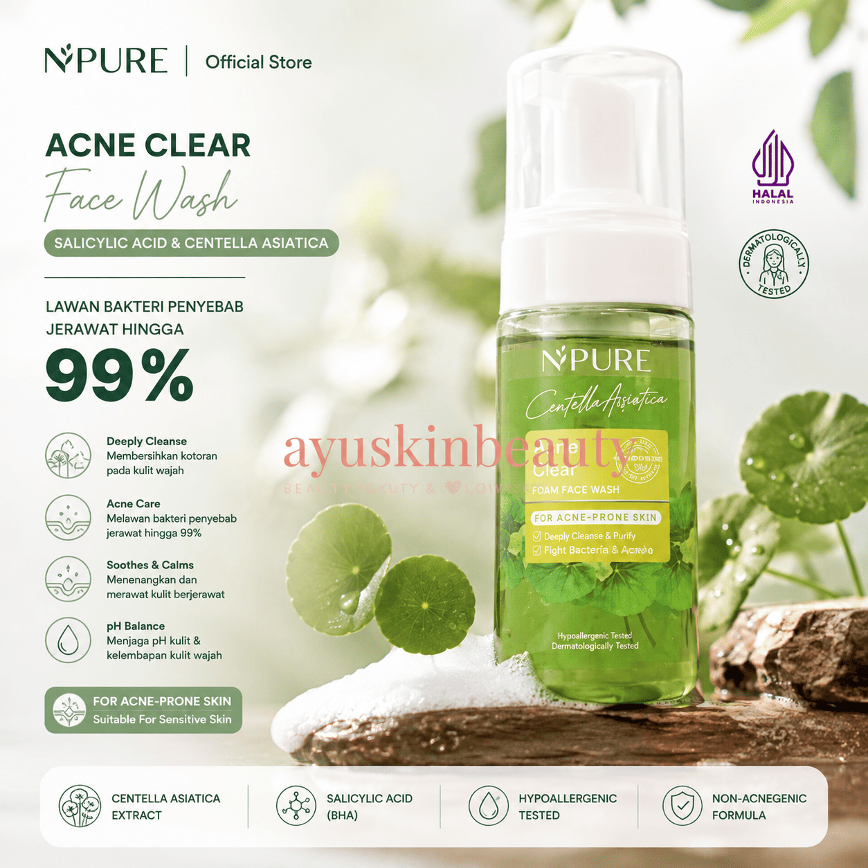 N'Pure Cica Face Wash
