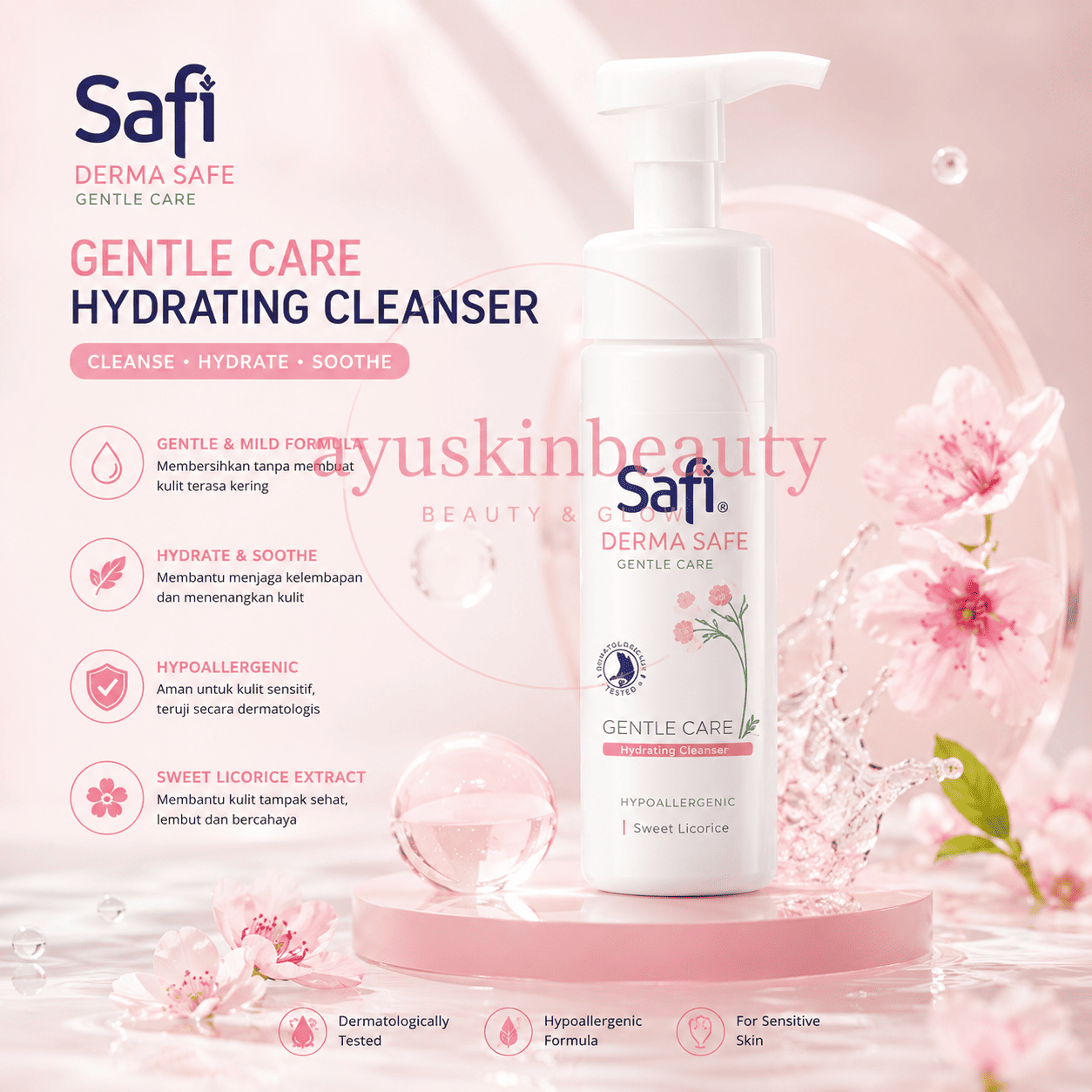 Safi Derma Safe Gentle Care Hydrating Cleanser