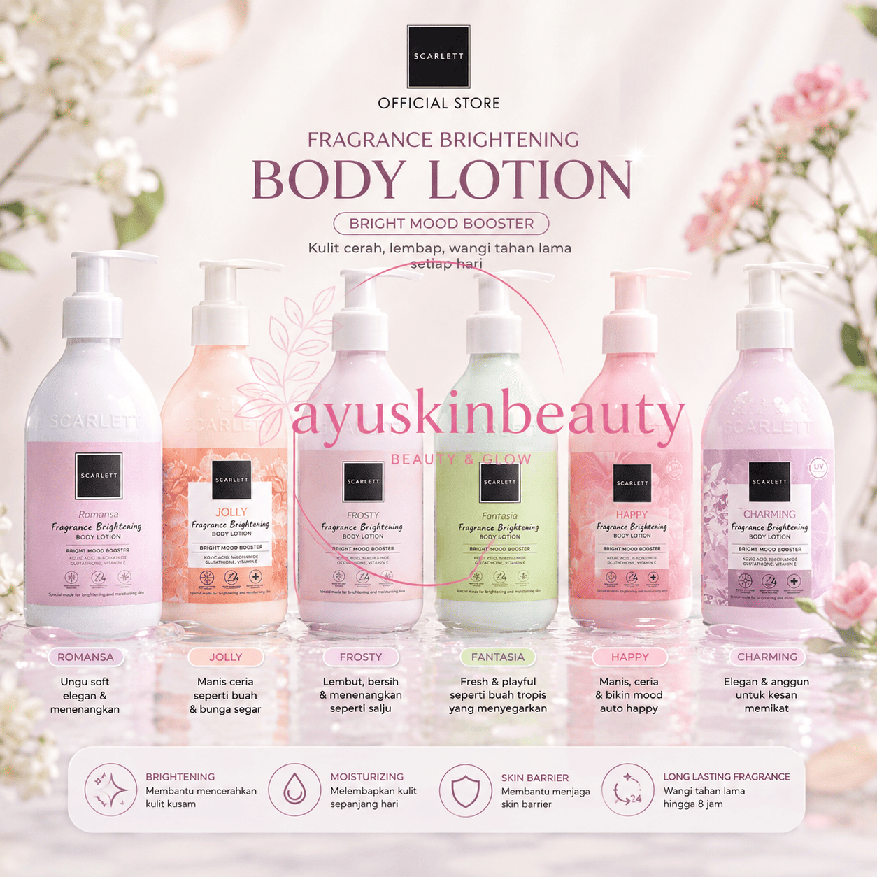 Scarlett Whitening Fragrance Brightening Body Lotion