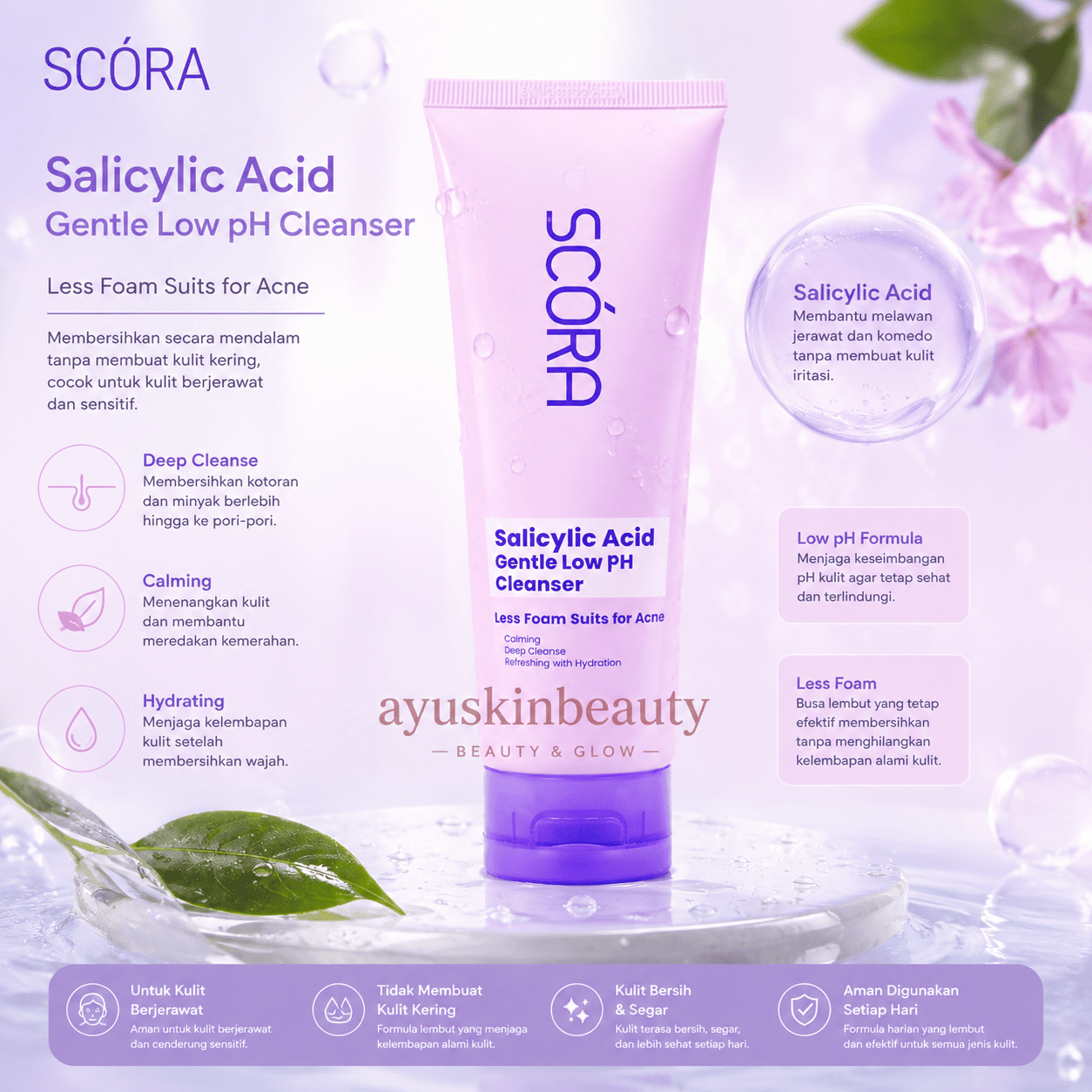 Scora Salicylic Acid Gentle Low pH Cleanser