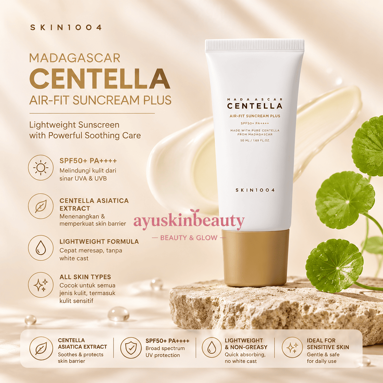 Skin1004 Madagascar Centella Air-Fit Suncream Plus