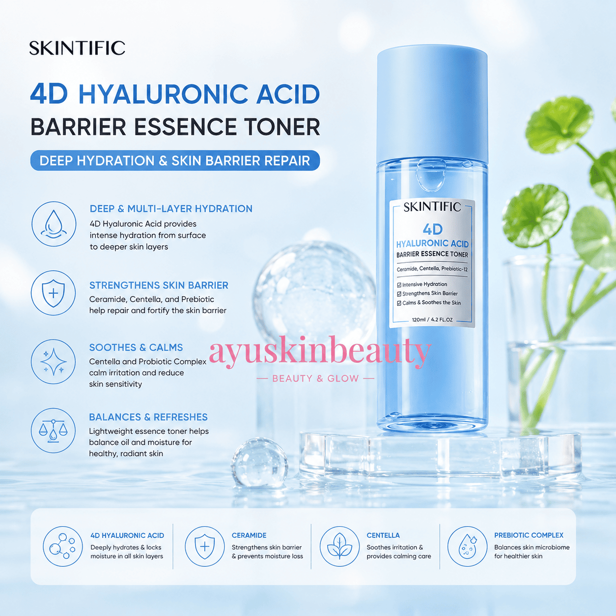 Skintific 4D Hyaluronic Acid Barrier Essence Toner