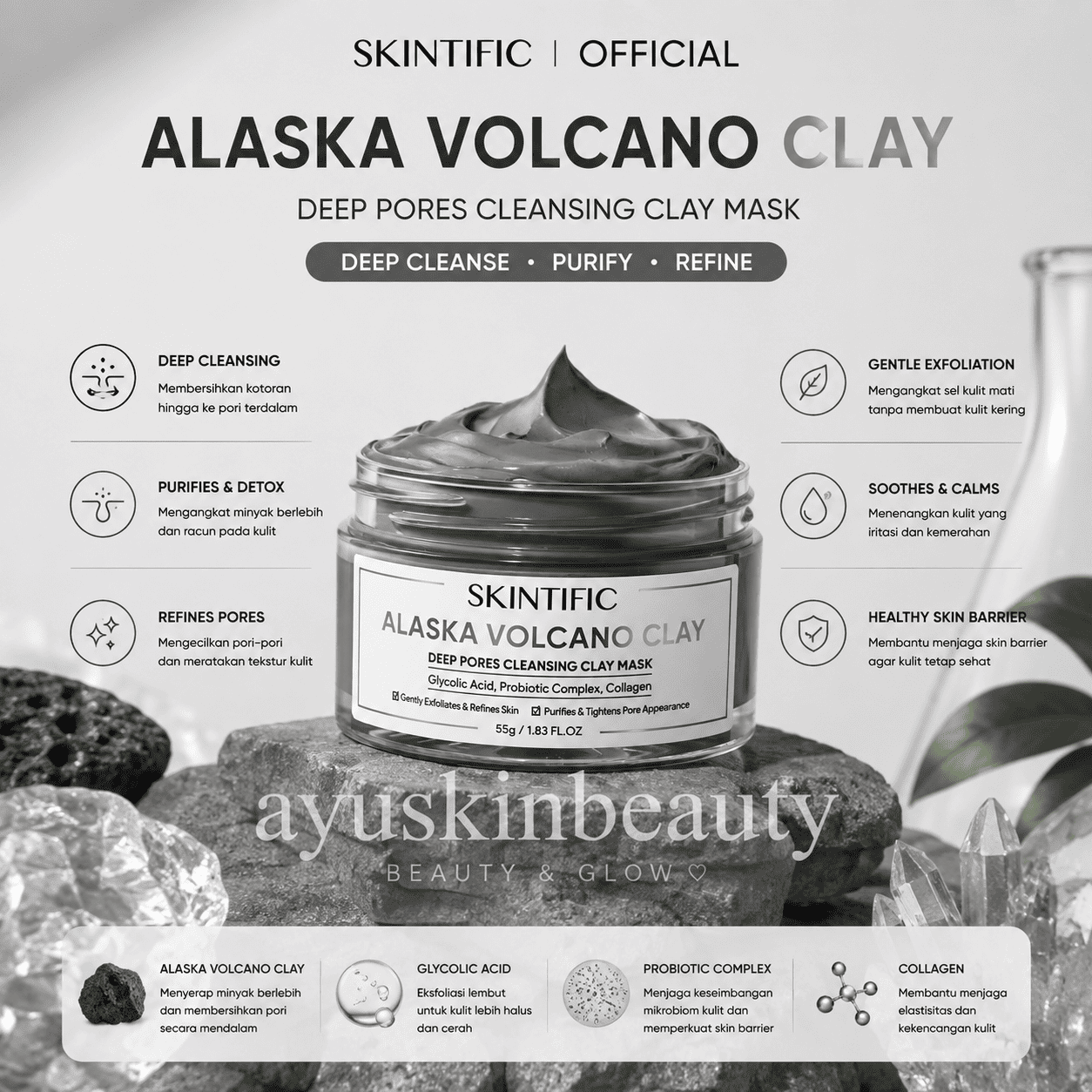 Skintific Alaska Volcano Clay Mask
