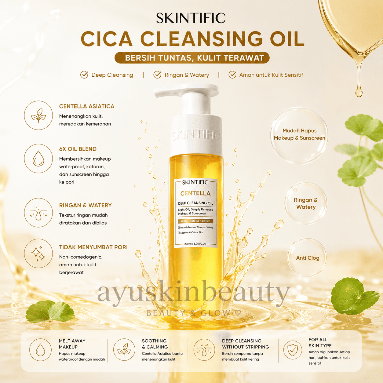 Skintific Centella Cleansing Oil