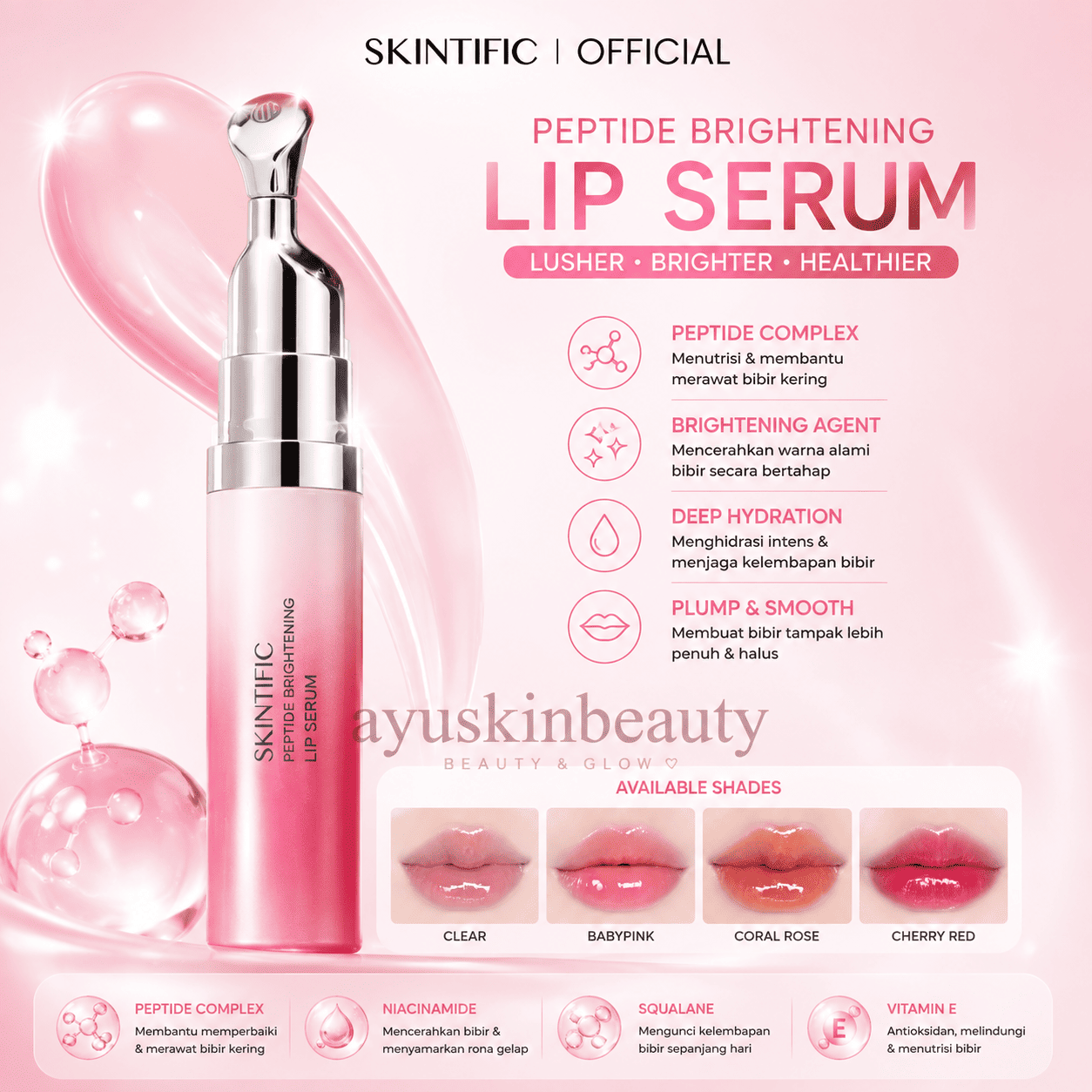 Skintific Peptide Brightening Lip Serum