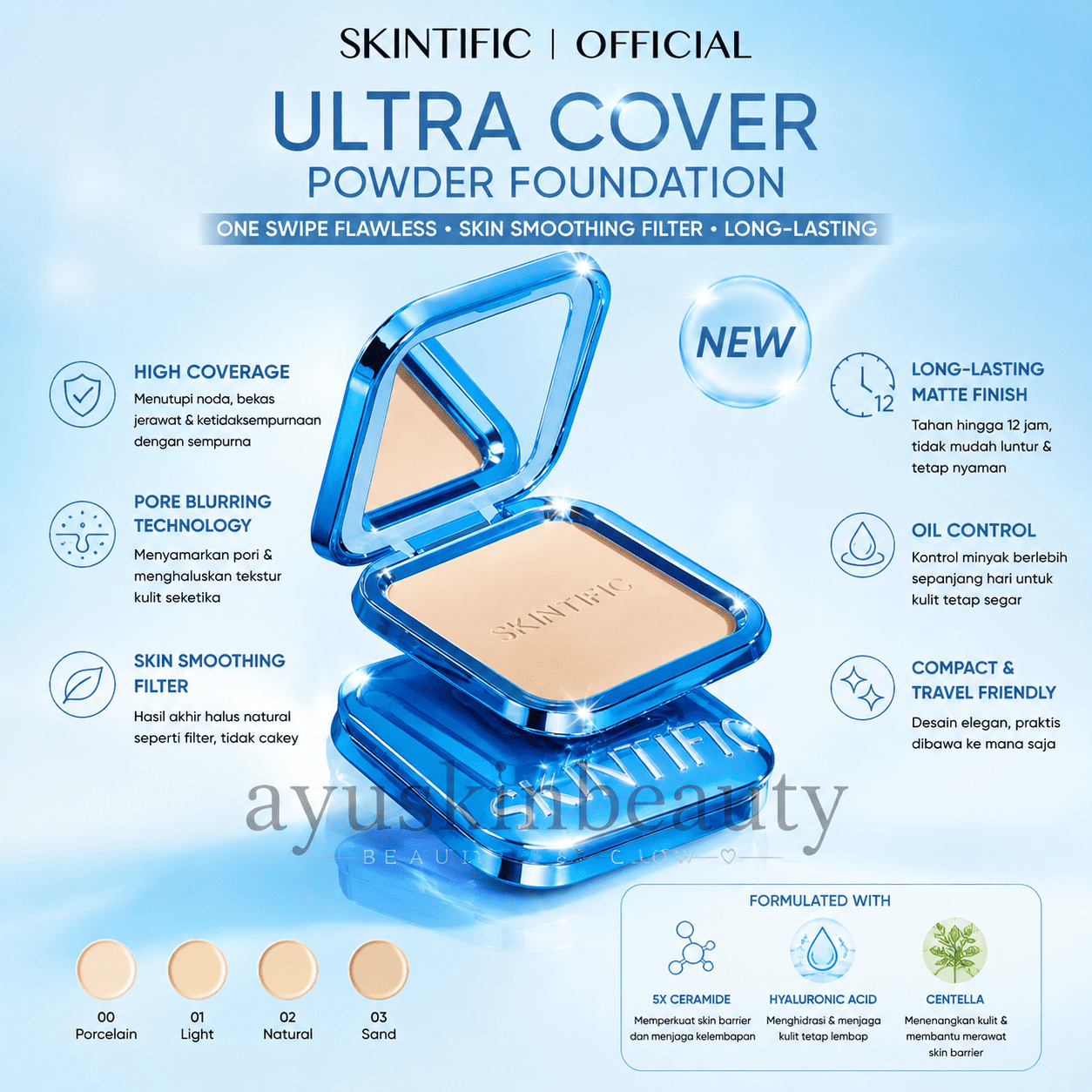 Skintific Ultra Cover Powder Foundation