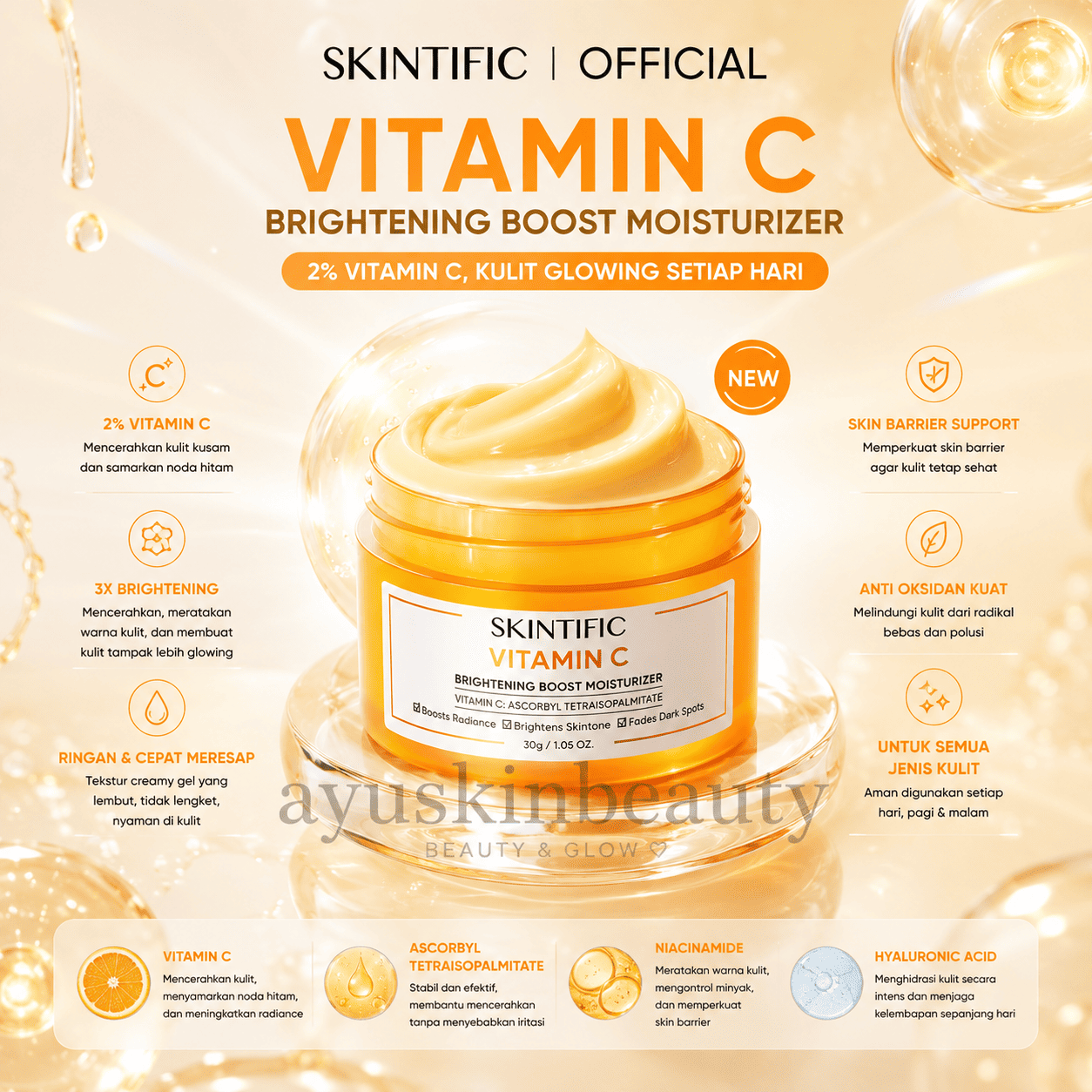 Skintific Vitamin C Brightening Boost Moisturizer