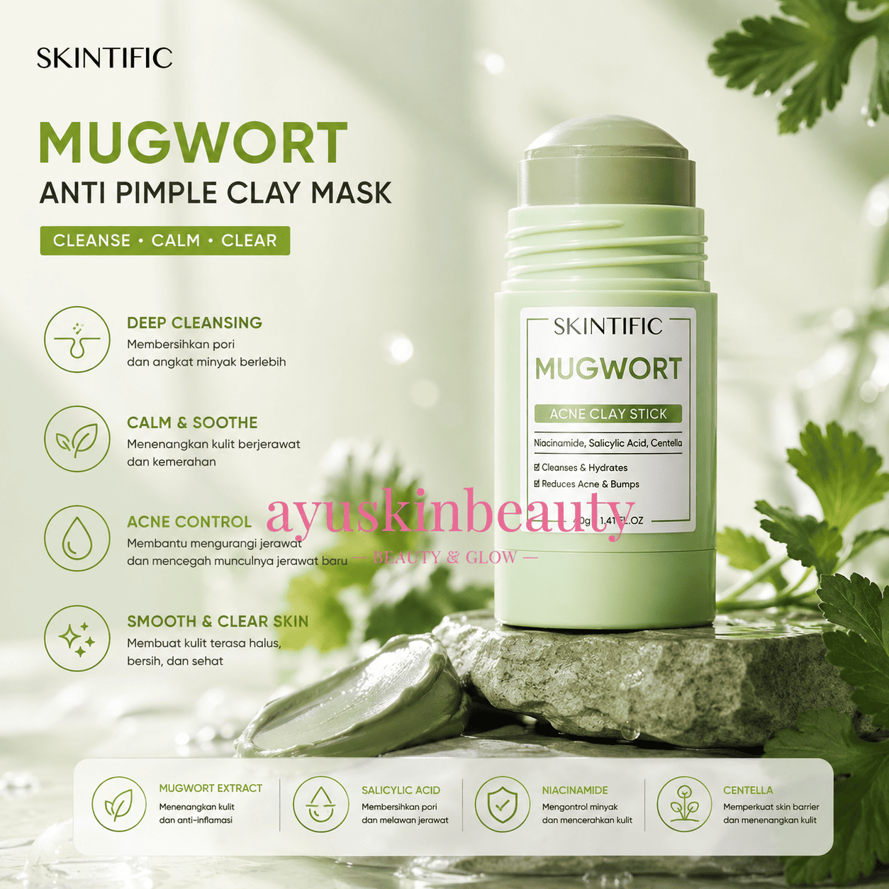Skintific Mugwort Anti Pimple Clay Mask