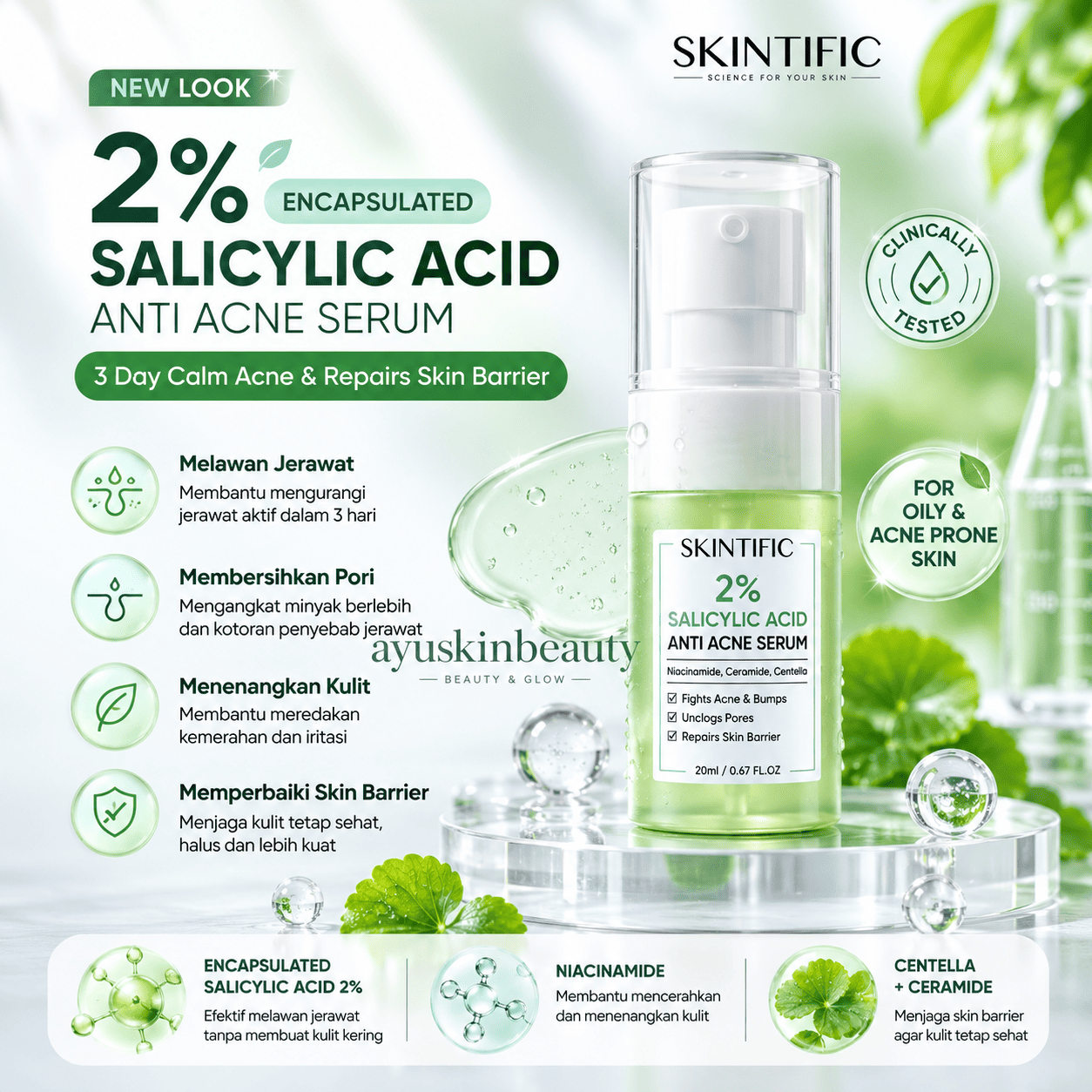 Skintific 2% Salicylic Acid Anti Acne Serum