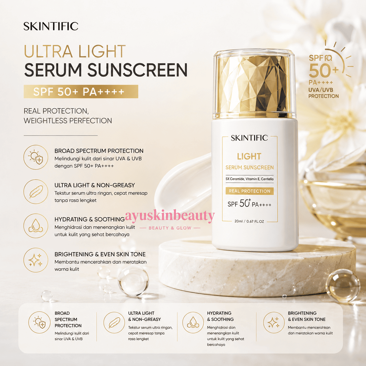 Skintific Ultra Light Serum Sunscreen