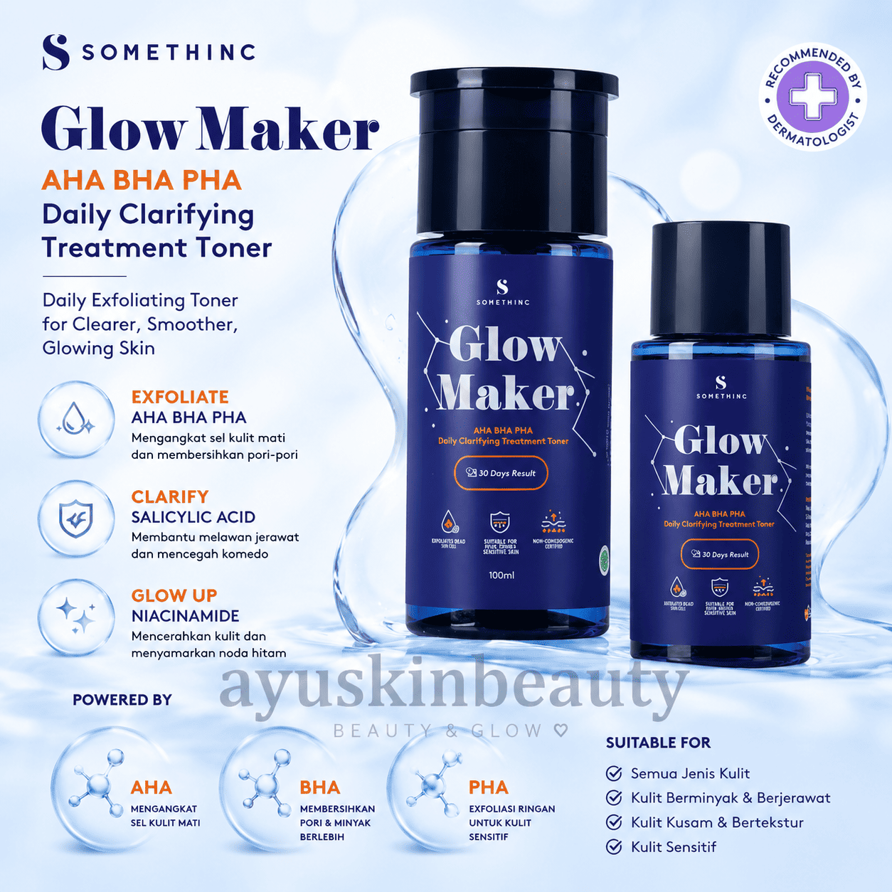 Somethinc Glow Maker AHA BHA PHA Clarifying Treatment Toner