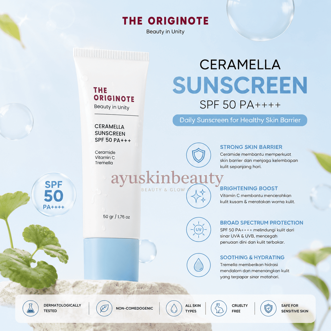 The Originote Ceramella Sunscreen SPF 50 PA++++