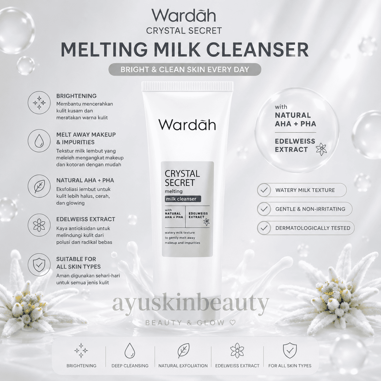 Wardah Brightening Melting Milk Cleanser