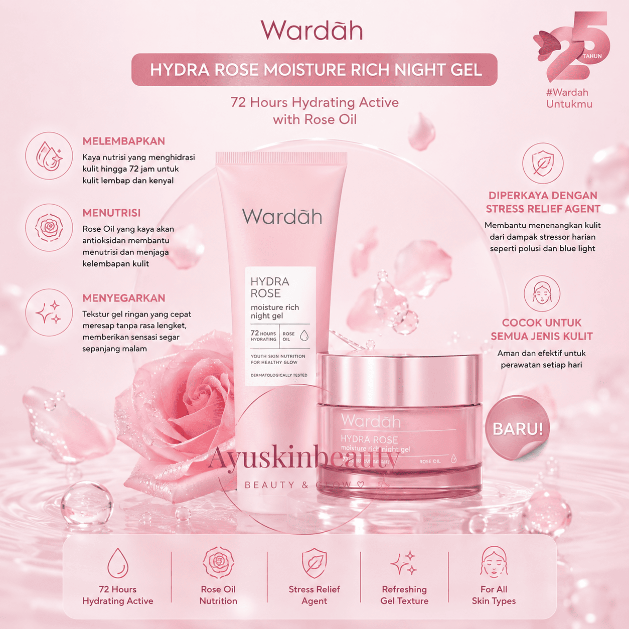 Wardah Moisture Rich Night Gel